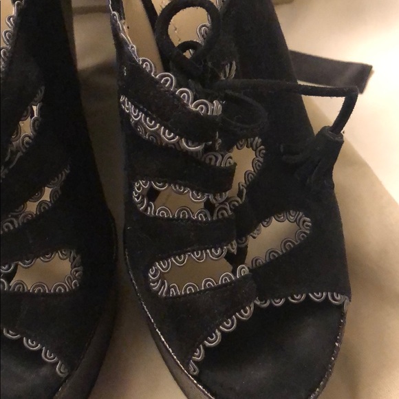 Baldan Italian 5in tie black wedge - Picture 2 of 4